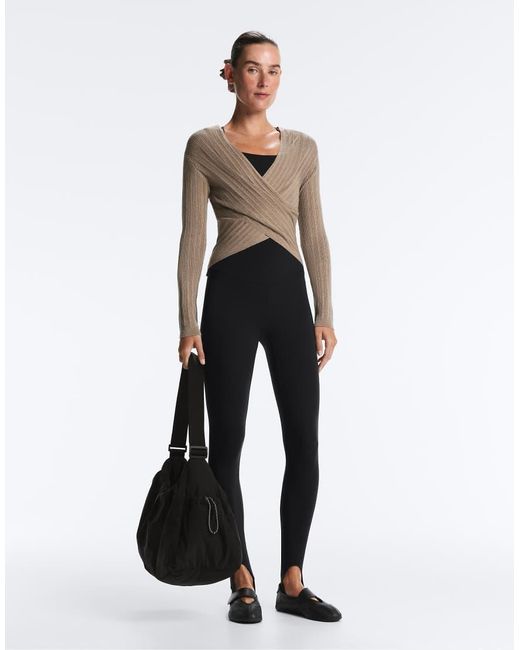Oysho White Fine Knit Rib Jumper