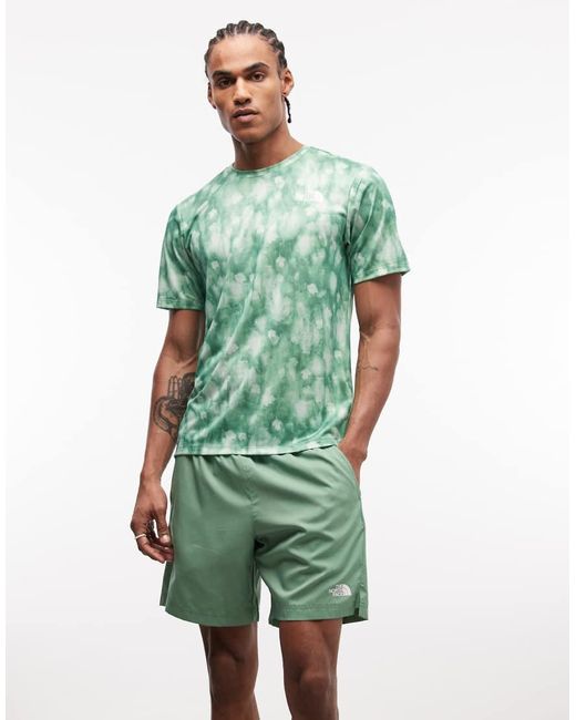 The North Face Green 24/7 Logo Shorts for men