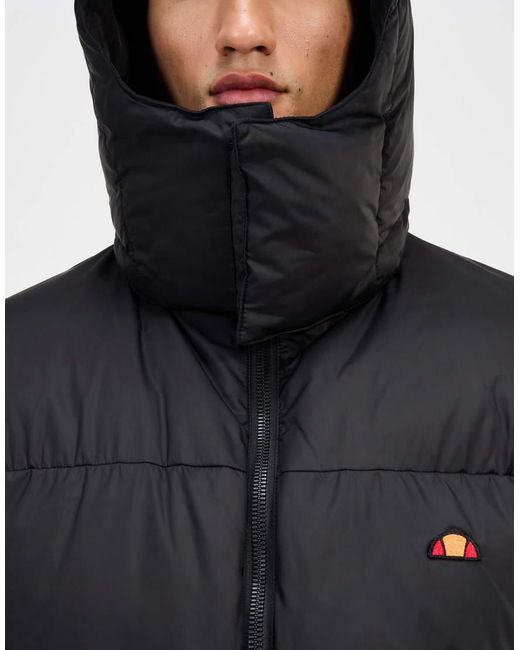 Ellesse Black Dappiani Long Sleeve Padded Jacket for men