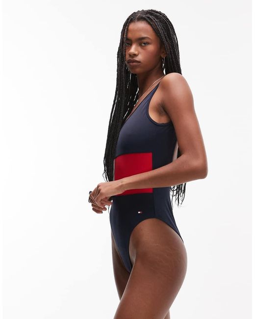 Tommy Hilfiger White Flag Swimsuit