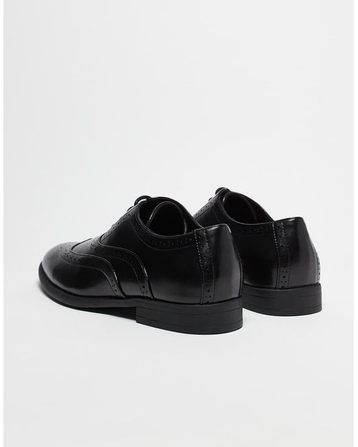 ASOS Black Lace Up Brogue Shoes for men