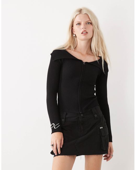 Guess Black Mini Cargo Skirt