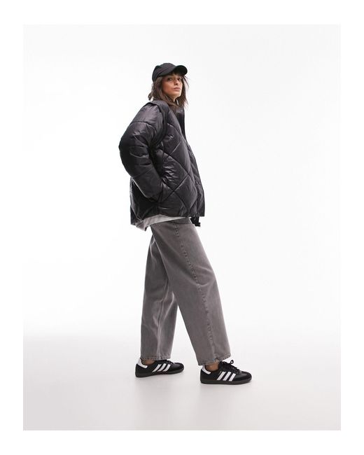 Convertible Puffer Jacket in Black Lyst