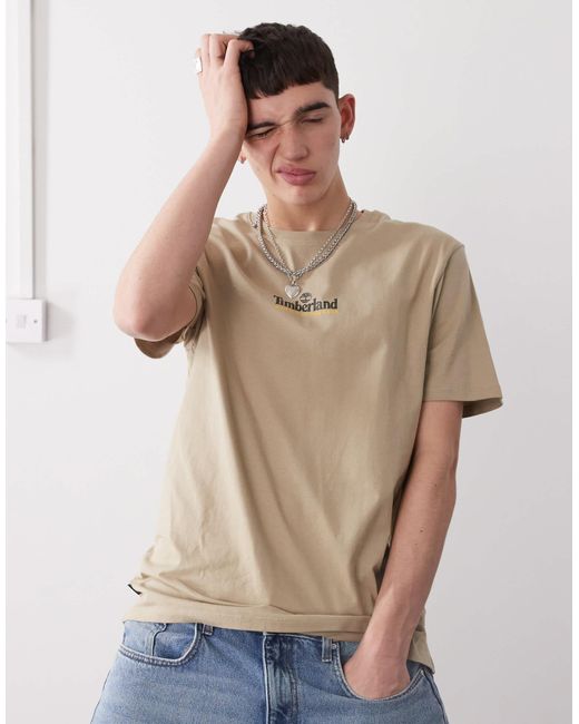 Timberland – back on the road – t-shirt in Natural für Herren