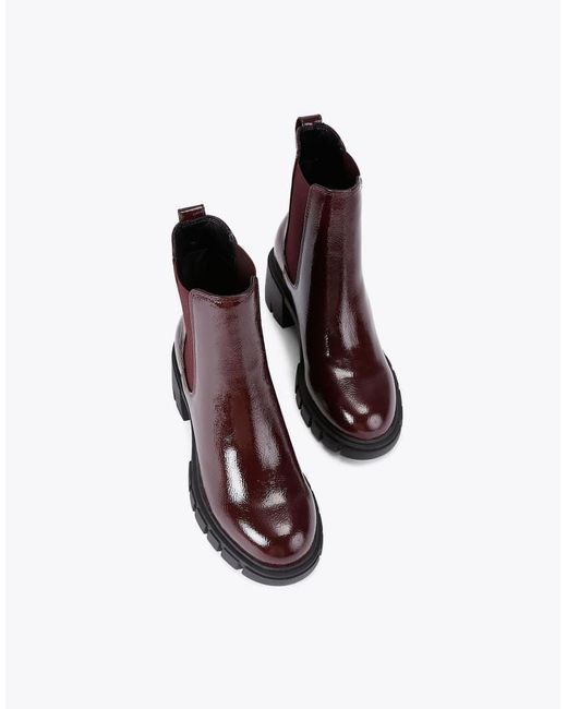 Carvela Kurt Geiger Purple Ignite Chelsea Mid Ankle Boots