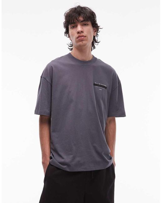 AllSaints Blue Redact T-Shirt for men