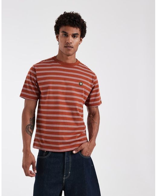 DOUBLE A by WOOD WOOD Red 100% Cotton Easton T-shirt for men