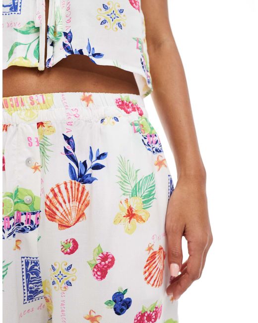 ONLY White Pull On Short Co-ord
