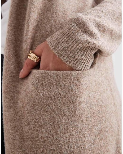 Vero Moda Natural Longline Chuck On Cardigan
