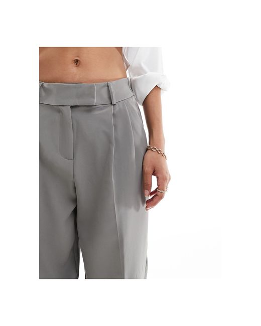 Only Petite White Tailored Straight Leg Dad Trouser