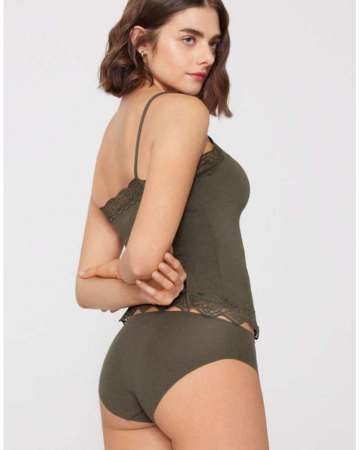 Tezenis Green Seamless Cotton Knickers