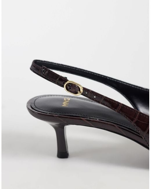 Mango White Slingback mit absatz