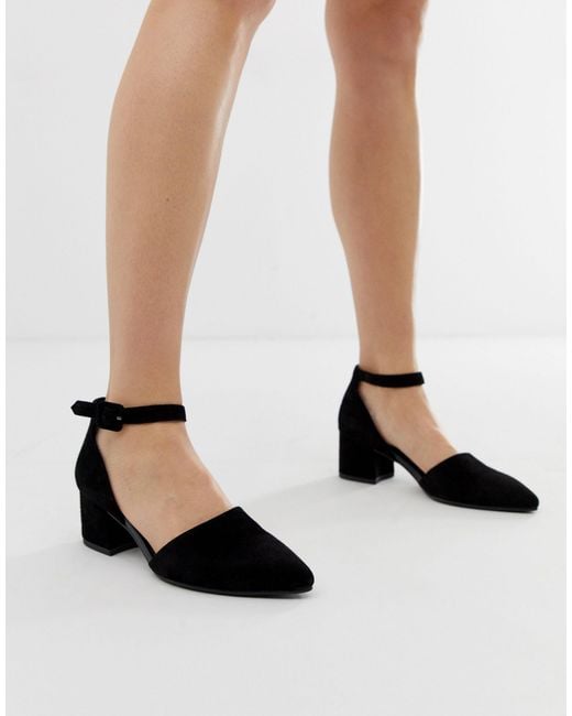 Vagabond Black – Mya – Spitze Schuhe aus schwarzem Wildleder mit Blockabsatz