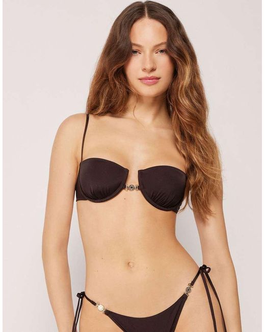 Calzedonia Black Balconette Bikini Top Minimal Fit