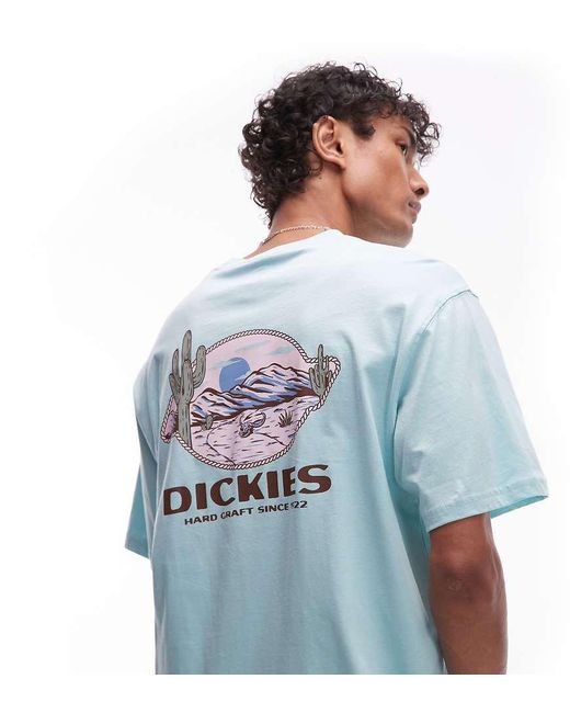 Camiseta Azul Con Estampado Trasero De Estilo Wéstern Desert Crest Exclusiva En Asos De Dickies de color Blue
