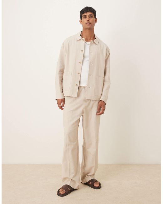 ASOS Natural Smart Shirt Jacket for men