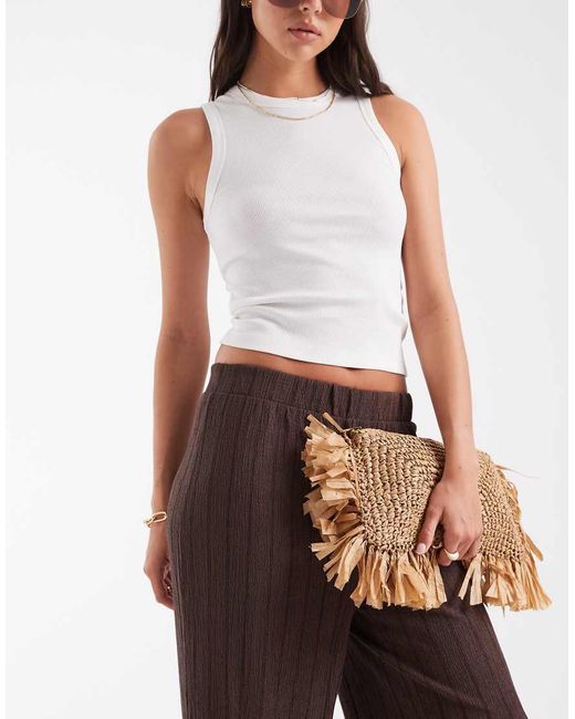 ONLY Brown Loose Fit Pants