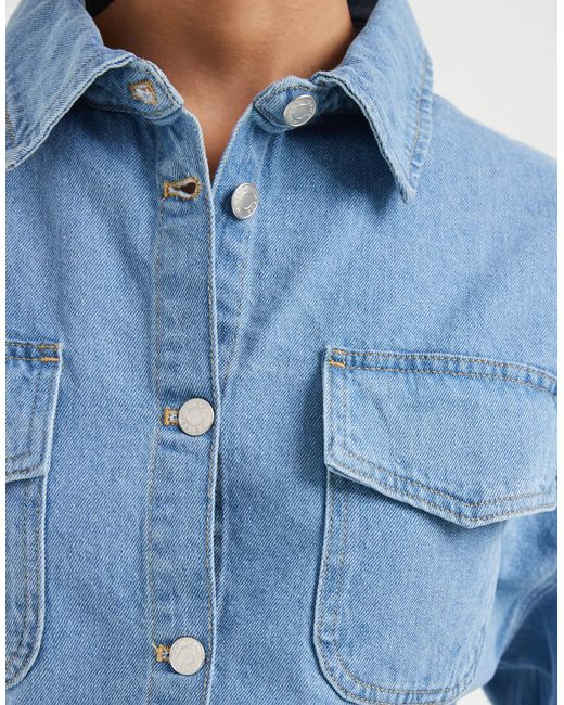 ASOS Blue Batwing Denim Shirt