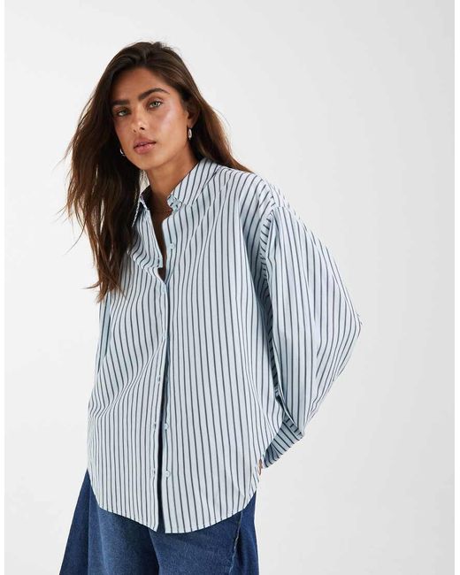 JJXX Blue Bella Long Sleeve Stripe Shirt