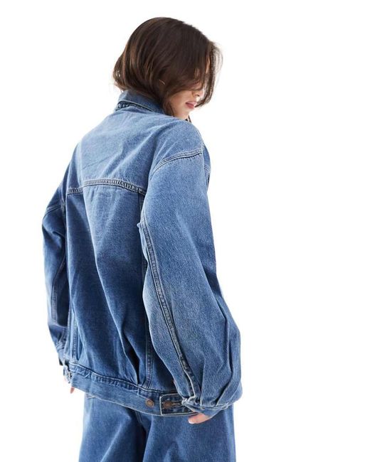 Levi's Blue Xl Oversized Denim Trucker Jacket