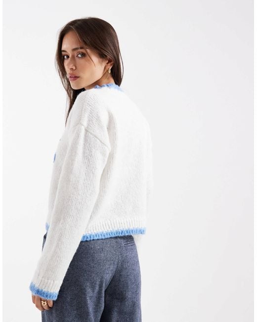Pieces White – strickpullover