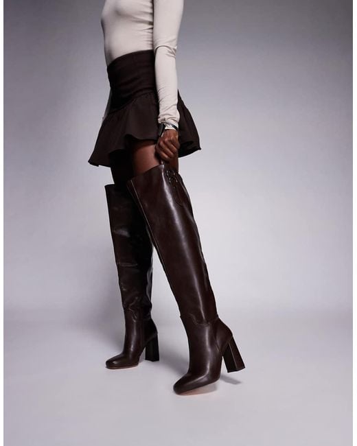 SIMMI Black Simmi London Harrieta Wide Fit Heeled Over The Knee Boots