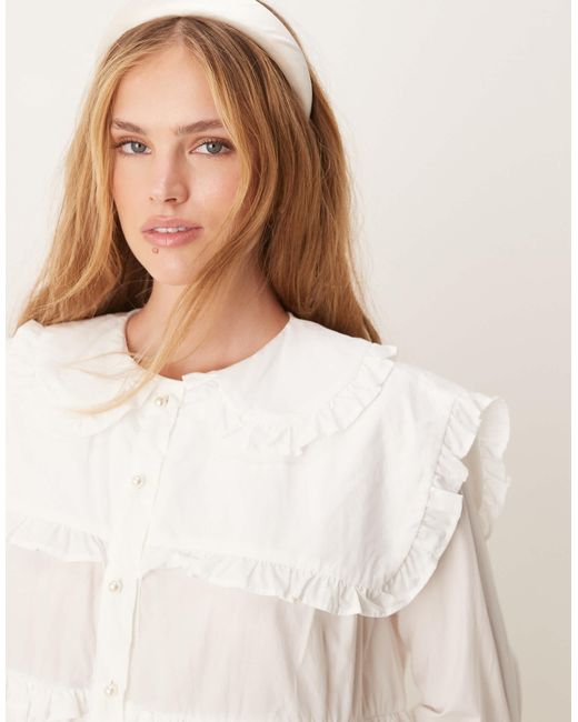 Sister Jane White Sweet Pea Collar Mini Dress