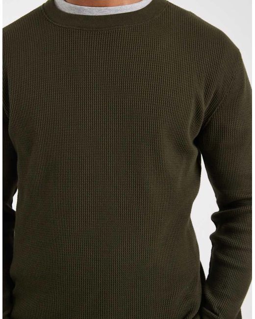 Hollister Green Long Sleeve Thermal Top for men