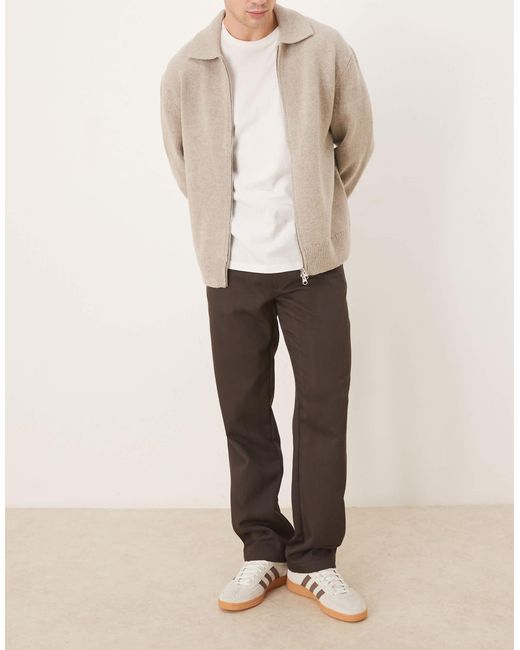 ASOS Natural Straight Trousers for men