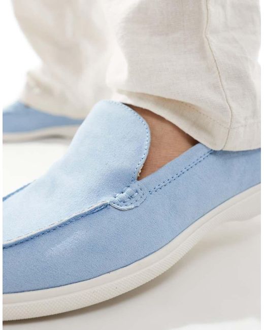 Truffle Collection Casual Suede Loafers in White for Men Lyst UK