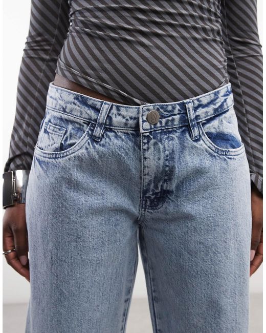 Low Rise Fit Daisy Street Low Rise Boyfriend Jeans in Blue | Lyst