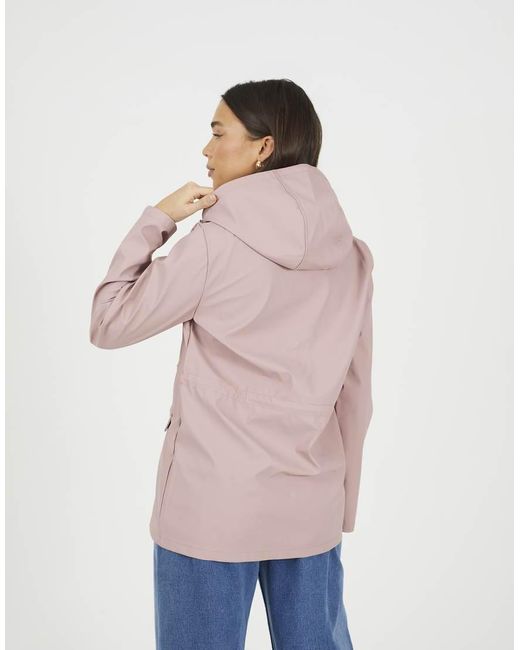 Brave Soul Natural Hooded Rain Mac