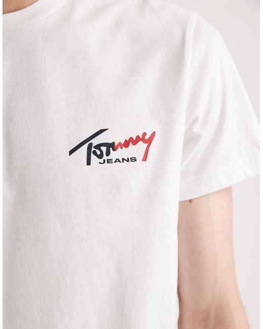 Tommy Hilfiger White Chest Logo Slim Fit T-shirt for men