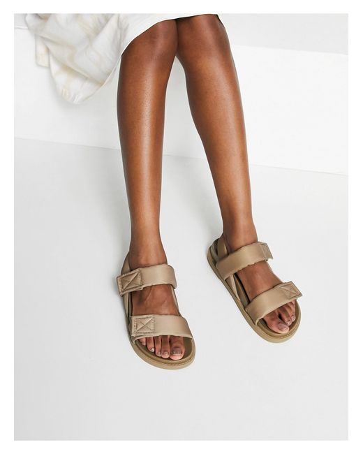 Monki Bebe Padded Dad Sandals In Taupe Brown Lyst