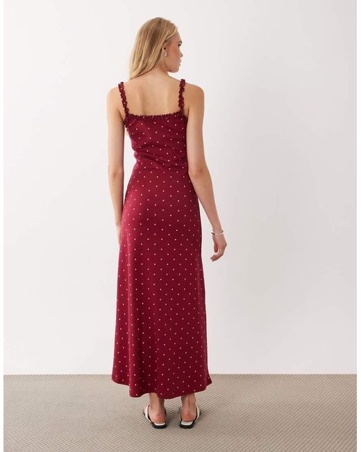 Miss Selfridge Multicolor Printed Cami Rib Maxi Dress