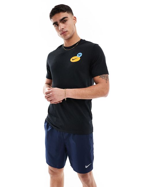 Nike Blue Dri-fit Back Print T-shirt for men