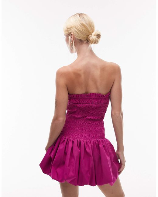 Mango Purple Featuring kaia gerber – trägerloses minikleid