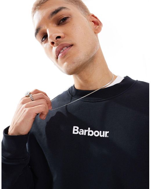 Barbour Blue X Asos Avalon Oversized Sweatshirt for men