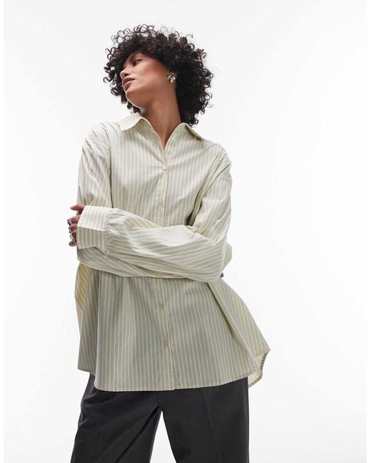 ASOS Women's Gray Cinch Waist Wrap Way Shirt