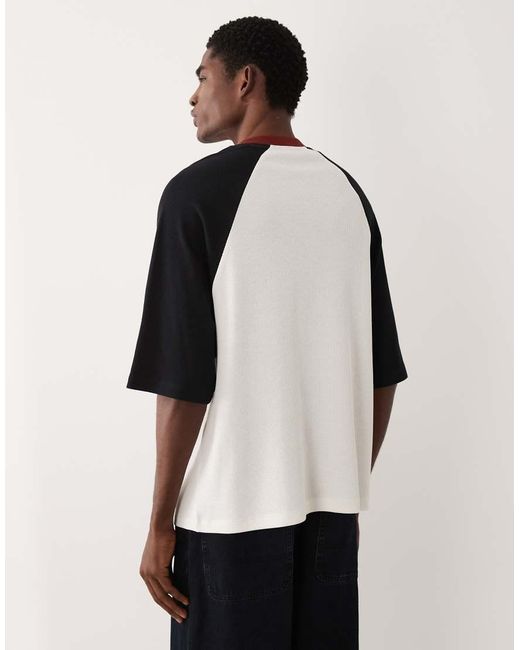 ASOS Natural Oversized Raglan Tee With Coca Cola Print for men