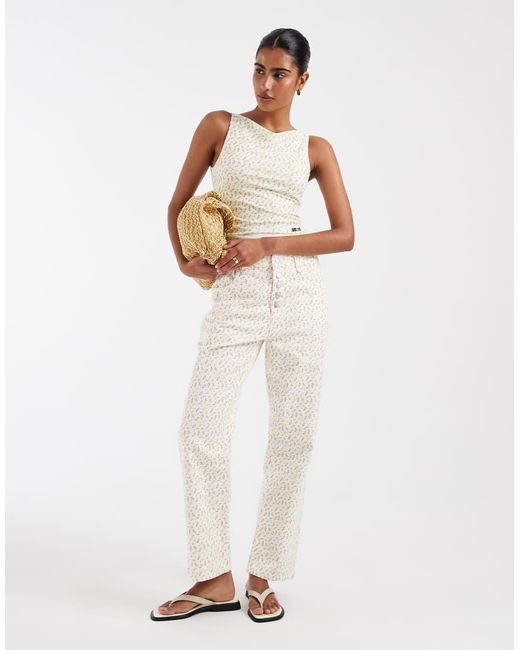 House Of Sunny White Buttercup Jessie Denim Trousers