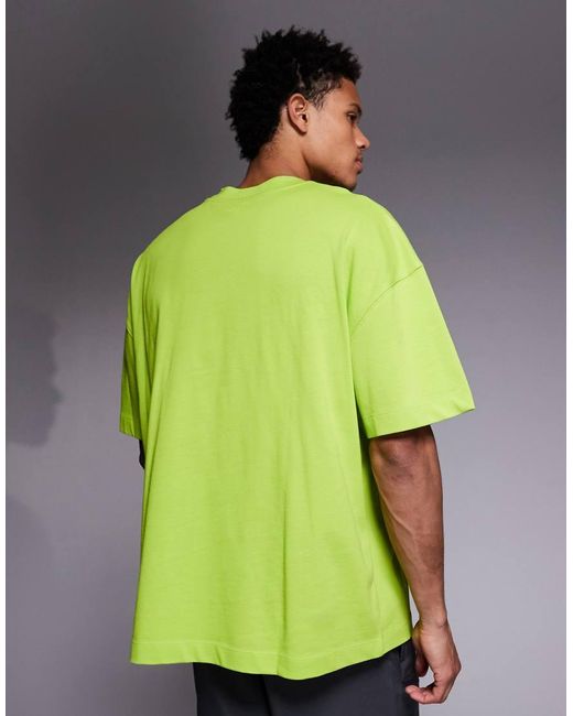 4505 Green Icon Boxy Oversized Heavyweight Cotton T-shirt With Quick Dry Finish for men