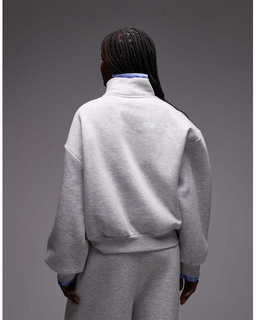 ASOS Gray Funnel Neck Long Sleeve Co-ord Sweatshirt