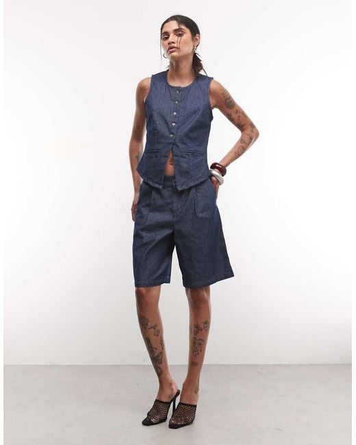Noisy May Blue Tailored Waistcoat
