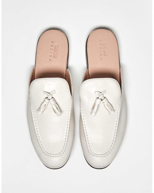 ASOS – loafer-mules in White für Herren