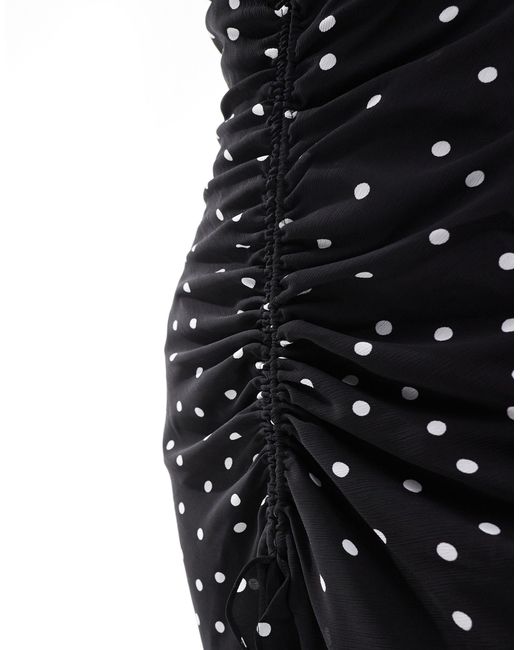New Look Black Ruffle Maxi Midi Dress