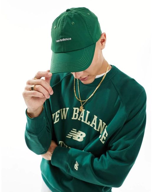 New Balance Green Linear Logo Cap for men