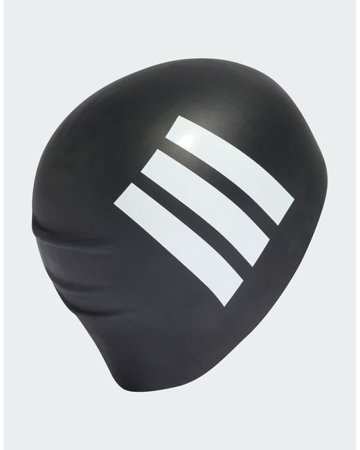 Adidas Originals Black Adidas Adults 3-Stripes Swim Cap