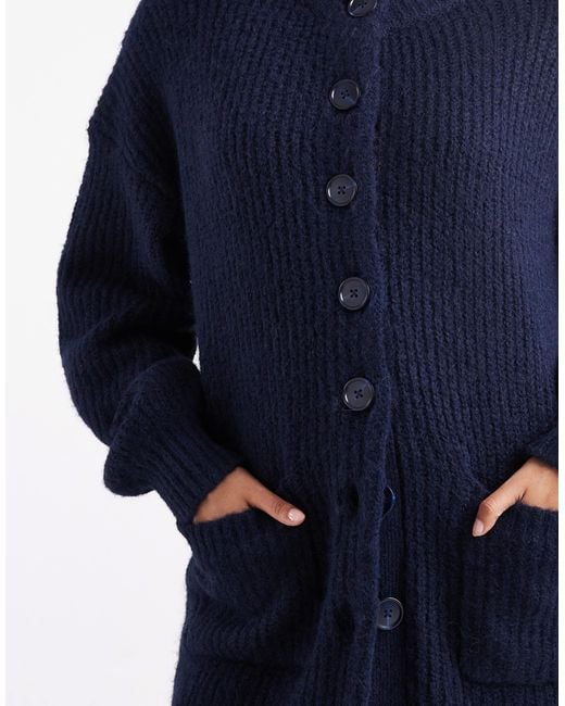 ASOS Blue – longline-strickjacke