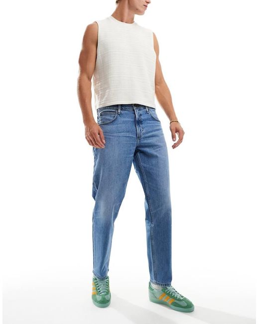 Lee Jeans Blue Oscar Relaxed Tapered Fit Jeans for men
